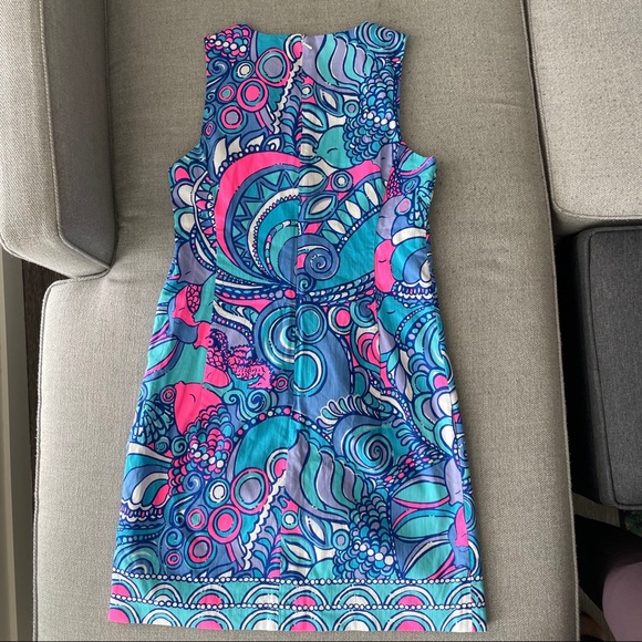 Lilly Pulitzer Abigail Shift Dress Sea Jewels 6 - Picture 4 of 13